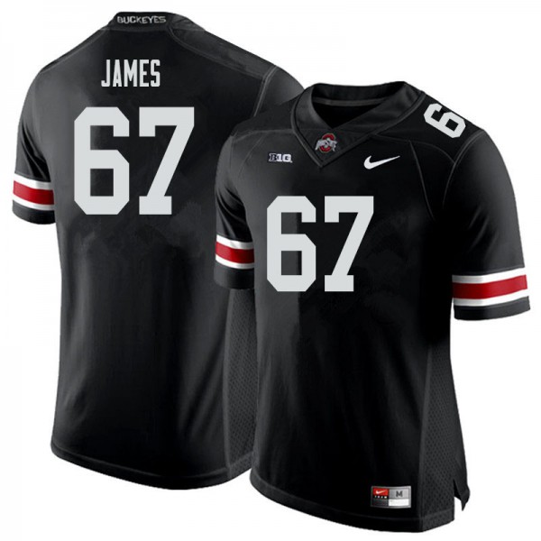Ohio State Buckeyes #67 Jakob James Men NCAA Jersey Black OSU55697